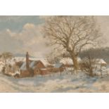 Gerald Norden (1912-2000) British. ‘A Winter’s Day’, Oil on Canvas, Signed and Dated ’63, 10” x