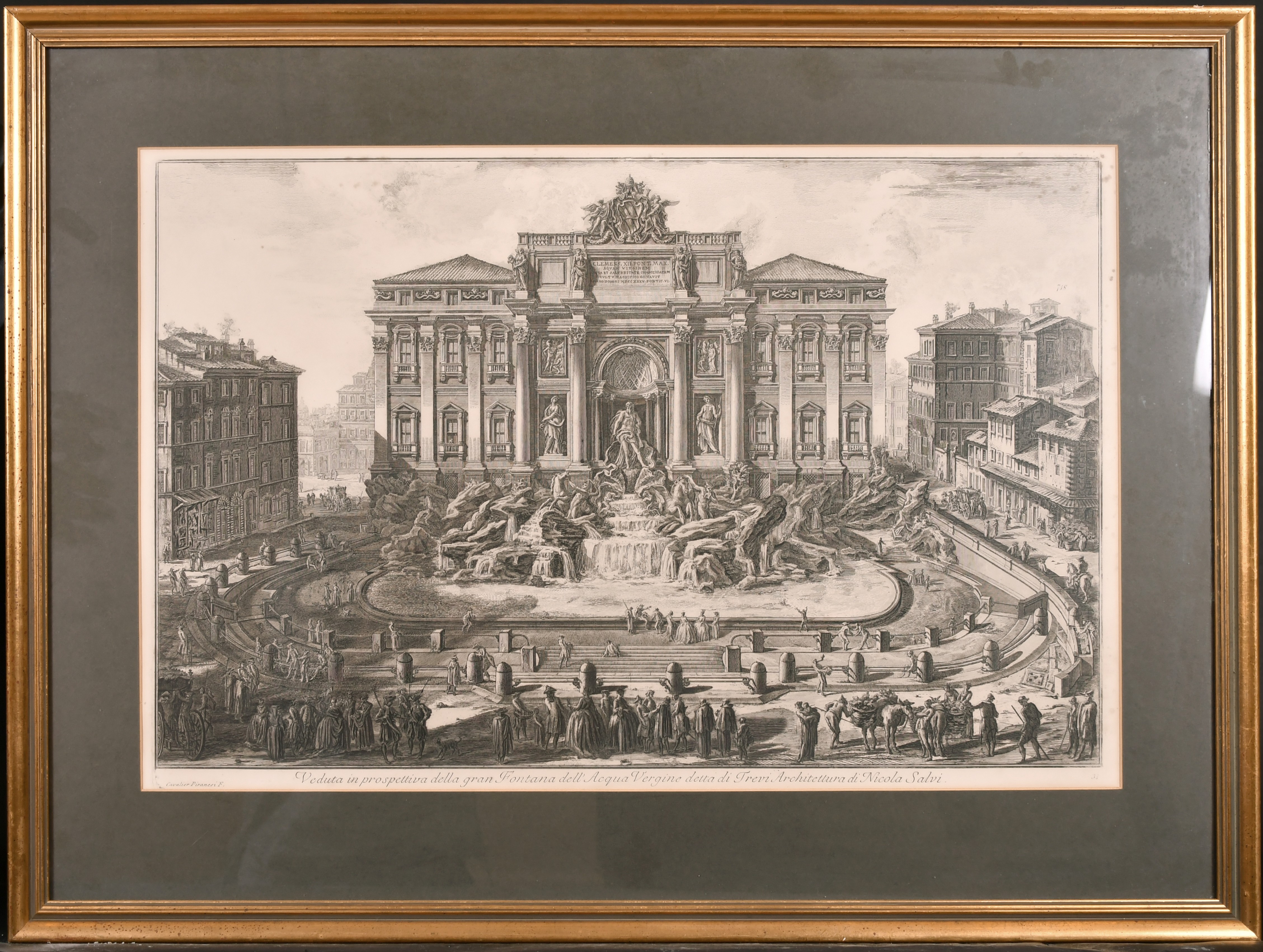 After Giovanni Battista Piranesi (1720-1778) Italian. “Veduta in prospettiva della gran Fontana - Image 2 of 5