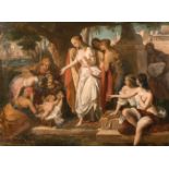 Carl von Blaas (1815-1894) Austrian. “The Finding of Moses”, Oil on Canvas, Signed, 12” x 15.75” (