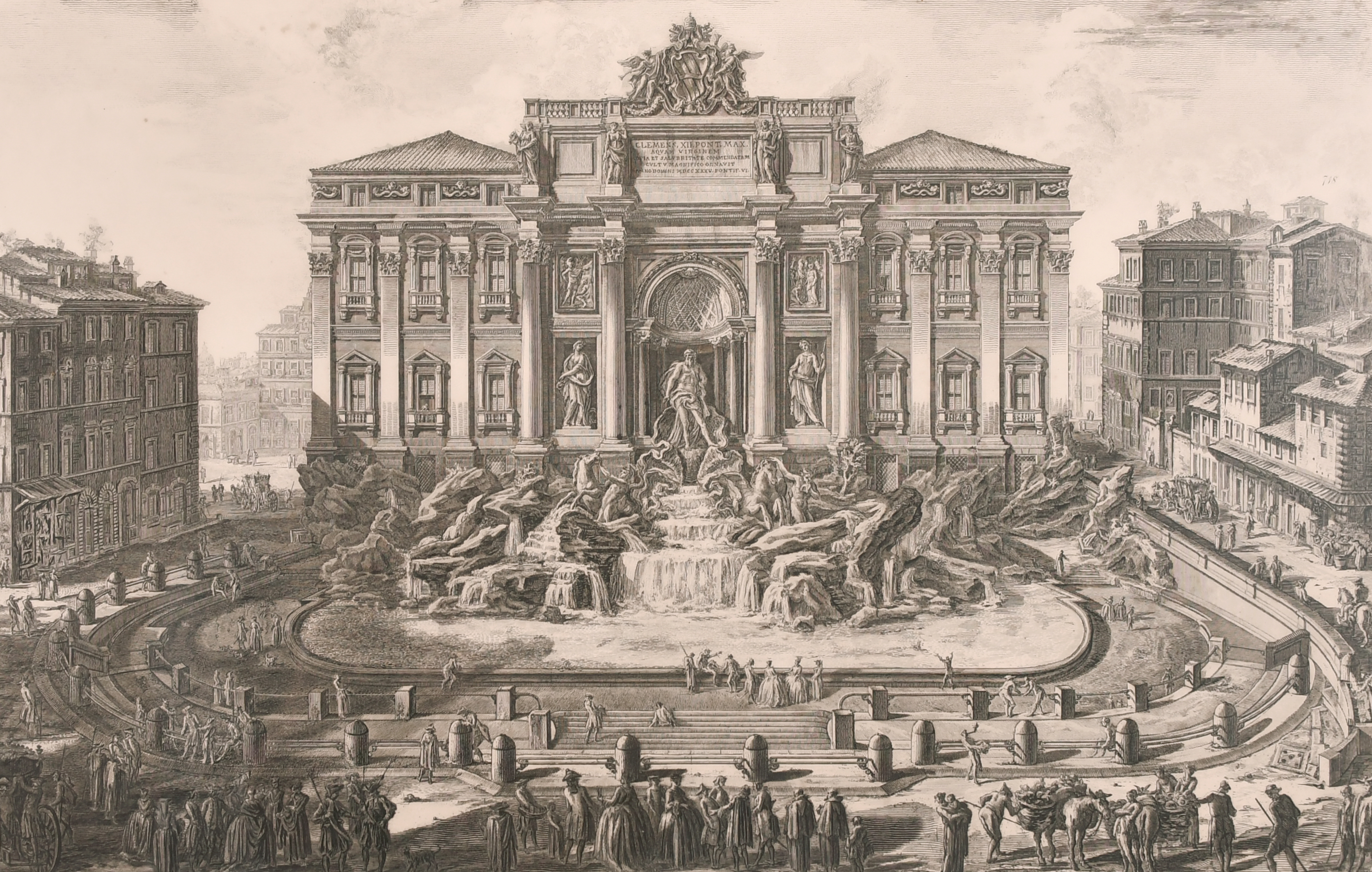 After Giovanni Battista Piranesi (1720-1778) Italian. “Veduta in prospettiva della gran Fontana