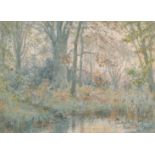 Claude Marks (act. 1899-1915) British. A Woodland Stream, Watercolour, Incised Signature, 10.25” x