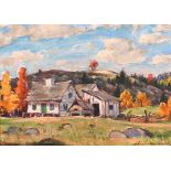 Thomas Hilton Garside (1906-1980) Canadian. “Autumn - Old Homestead”, Oil on Canvas, Signed, and