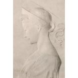 After Donato di Niccolo di Betto Bardi ‘Donatello’ (c.1386-1466) Italian. “St Cecilia”, Chalk,