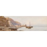 Stuart William Lloyd (1875-1929) British. “Lynmouth, Devon”, a Coastal Scene, Watercolour, Signed,