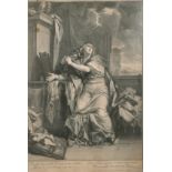 After Charles Le Brun (1619-1690) French. Magdelene in an Interior, Engraving, 20” x 15.5” (50.8 x
