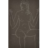 Eric Gill (1882-1940) British. “Nude”, 1938, Woodcut, Inscribed verso, 8.5” x 5.25” (21 x 13.3cm)