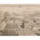 After Johannes Kip (c.1653-1722) Dutch. “Henbury, The Seat of Mr John Sampson”, Engraving, 12.5” x