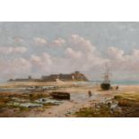 James Clarke Hook (1819-1907) British. ‘Elizabeth Castle, St Helier, Jersey’, Oil on Canvas, Signed,