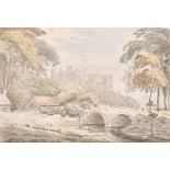 John Lester Freeman (19th Century) British. “View of an Old Bridge near Fountains Abby [sic]”,