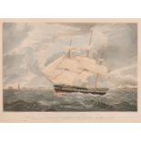 After William John Huggins (1781-1845) British. “HMS Winchester”, Engraving, 11.75” x 18.5” (29.8