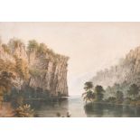 Attributed to John Glover (1767-1849) British. An Antipodean River Landscape, Watercolour,