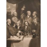 After Joshua Reynolds (1723-1792) British. “Members of the Society of Dilettanti”, with William