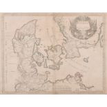 R. Cordin (18th Century) European. “Royaume de Danemarq”, Map, 15” x 19.75” (38 x 50cm)