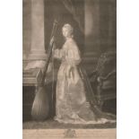 After Allan Ramsay (1713-1784) British. “The Right Honorable Lady Mary Campbell”, Engraving, in a