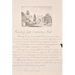 Bond (18th Century) British. “Wincheap Gate, Canterbury, Kent”, Pen and Ink, Inscribed, Unframed,