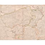 After Jean-Baptiste Nolin (1657-1725) French. “Le Comte de Flandre”, Map, Unframed, 16.75” x 21.