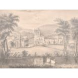 19th Century English School. “Malvern”, Pencil, Inscribed in Pencil, Unframed, 11.75” x 15.5” (30