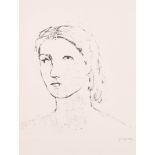 Henry Moore (1898-1986) British. “Head of Girl”, Photo-Lithographic Reproduction, from a