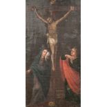 18th Century Italian School. Christ on the Cross, Oil on Canvas, 26” x 13.75” (66 x 35cm)