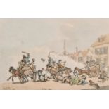 Thomas Rowlandson (1756-1827) British. A Cart Race, Aquatint in Colours, 10” x 16” (25.4 x 40.8cm)