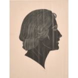 Eric Gill (1882-1940) British. “Clare, Portrait of Mrs Pepler”, Woodblock, Signed in Pencil, 8.5”