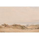 John Thorpe (act.1834-1873) British. ‘View over South Downs, towards Newhaven’, Watercolour,