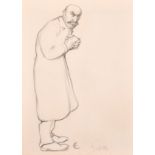 Ezio Castellucci (1879-?) Italian. “Giolitti”, a Caricature of a Standing Man, Pencil, Signed with