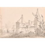 19th Century English School. “Remains of a Cottage at Altrop”, Ink and Wash, Inscribed and Dated ‘