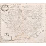 Robert Morden (c.1650-1703) British. “Leicester Shire”, Map, Unframed, 13.5” x 15.75” (34.3 x 40cm),