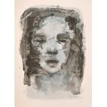 Leonor Fini (1907-1996) Argentinian/French. Head of a Girl, Print, Signed, and Inscribed and