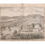 After Johannes Kip (c1653-1722) Dutch. “Hales Abbey, The Seat of The Lord Tracy”, Engraving, 12.5” x