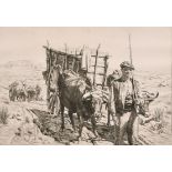 Francis H Dodd (1874-1949) British. “Spanish Ox Driver”, Etching, Signed in Pencil, and Inscribed on
