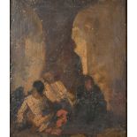 School of Francisco de Goya (1746-1828) Spanish. Study of Figures in the Interior of a Prison, Oil