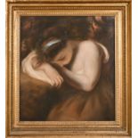 After Joshua Reynolds (1723-1792) British. “The Sleeping Girl”, Pastel, in a fine carved giltwood