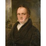 John Linnell (1792-1882) British. A Portrait of John Varley (Artist, 1778-1842), Oil on Panel,