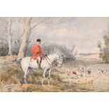 Lionel Dalhousie Robertson Edwards (1878-1966) British. A Hunting Scene, Watercolour, Signed with