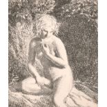 John Bulloch Souter (1890-1971) British. "Chloe", Etching, Signed and Inscribed in Pencil,