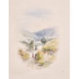 19th Century English School. “On the Derwent, Derbyshire”, Watercolour, Inscribed, Oval, Unframed,