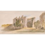 Charlotte Ann Legge (1789-1877) British. 'Saltwood Castle', Watercolour, Inscribed and Dated '24th