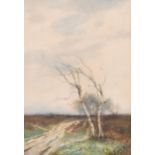 William Tatton Winter (1855-1928) British. A Tree in a Windswept Landscape, Watercolour, 17.5" x 12"