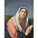 19th Century Italian School. Study of a Madonna, Oil on Canvas, 14.5" x 12" (36.8 x 30.5cm)