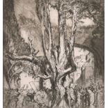 Frank William Brangwyn (1867-1956) British. "Via Dolorosa", Etching, Signed in Pencil, 14.75" x 13.