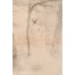 Charles Prosper Sainton (1861-1914) British. A Naked Lady Standing in an Orchard, Lithograph, Signed