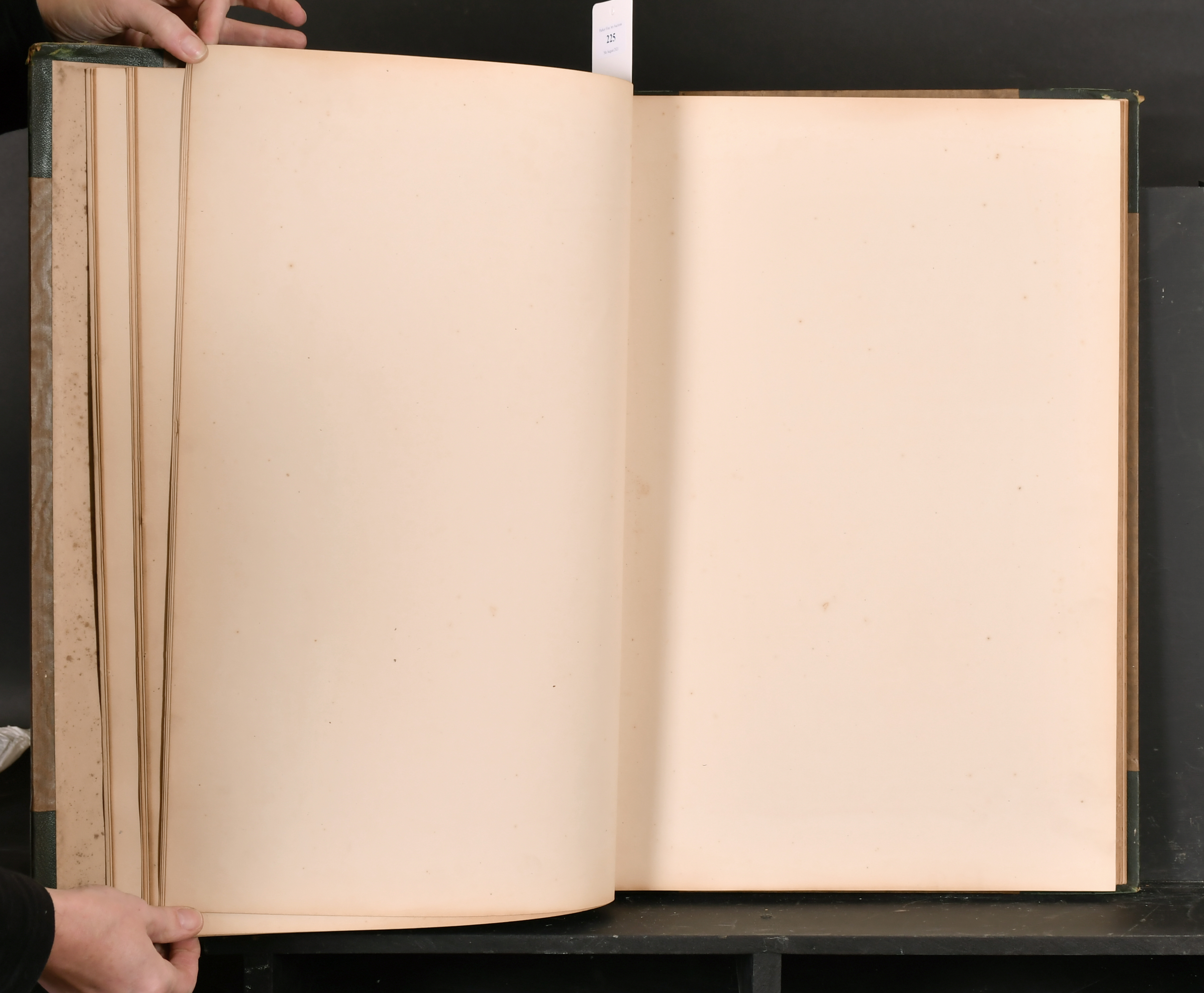 19th Century English School. A Blank Album with Leather Binding, Sheet size 21” x 14.5” (53.3 x 36. - Image 2 of 2