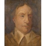 18th Century English School. Portrait of Oliver Cromwell, Oil on Panel, Inscribed 'Sidney Sussex