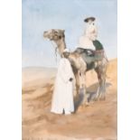 Attributed to Arthur Melville (1855-1904) British. “Amanda”, Study of a Lady on a Camel with a