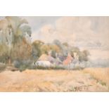 Katherine S Sandford (20th Century) British. “Westbere Village, Nr Canterbury, Kent”, Watercolour,