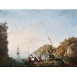 Manner of Charles Francois Lacroix de Marseille (c.1700-1782) French. A Coastal Scene with