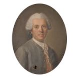 Attributed to Joseph Siffred Duplessis (1725-1802) French. A Portrait of a Wigged Man, possibly