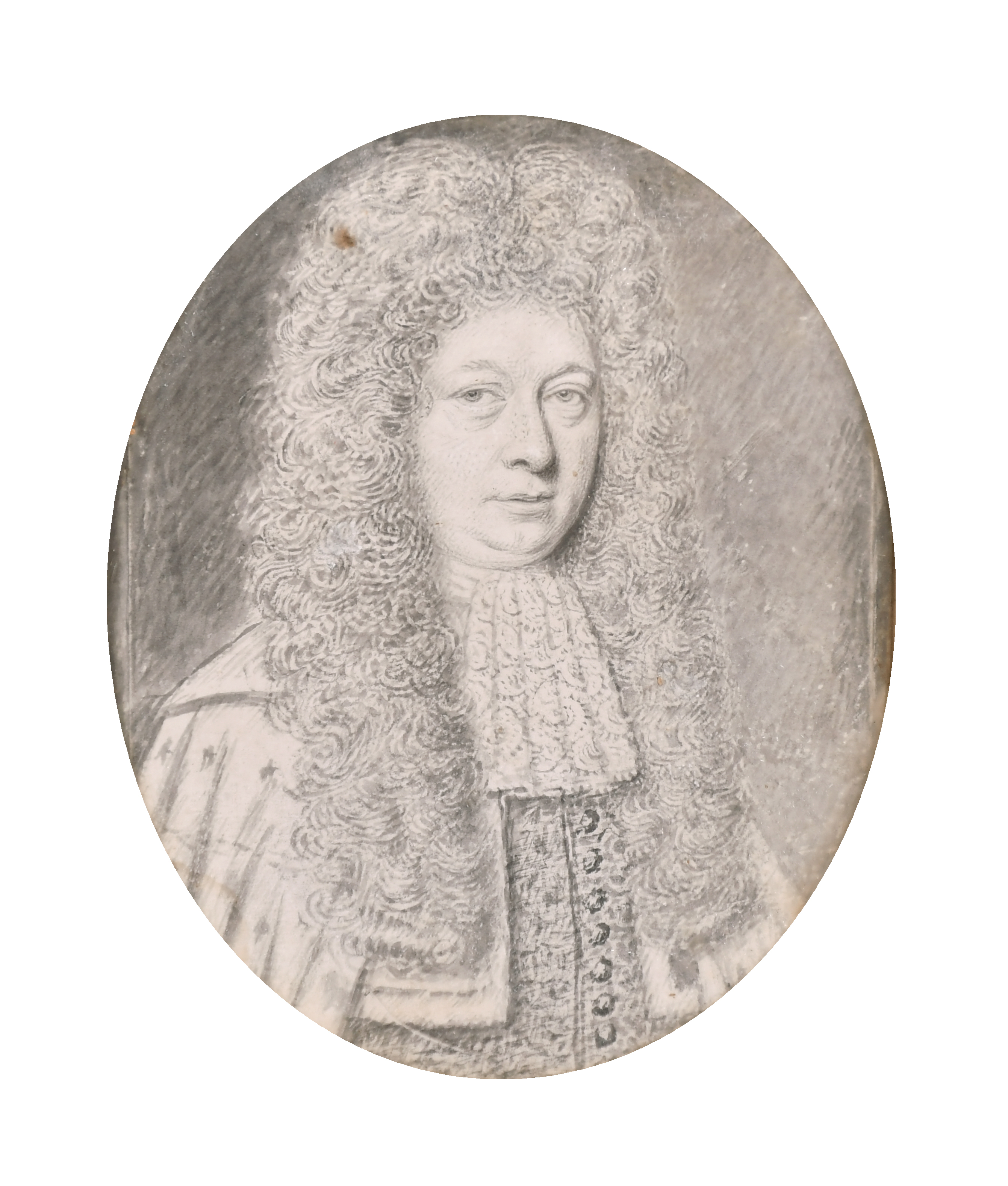 Early 19th Century English School. Bust Portrait of a Wigged Gentleman from the Earl of Airlie (